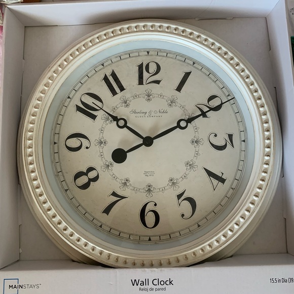 Mainstays Wall Decor Mainstays White Wall Clock 55 In Brand New